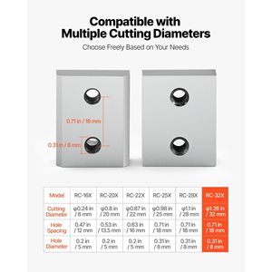6 Pezzi Lame di Ricambio per Mandrino da 1-1/4 Pollici (32mm) # 10 Tagliabarre Elettrici a Doppia Lama CR12MOV per Utensili Elettrici per Taglio Barre d'Armatura - Product Image 6