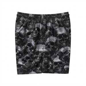 Men's breathable Skull Print Drawstring <b>Shorts</b> Quick Dry Loose Fit Summer Casual <b>Swimwear</b> Gothic Style Mid Waist <b>Short</b> <b>Shorts</b> - Product Image 3