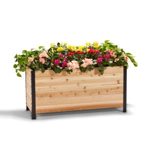 <b>Rectangular</b> Wooden Planter Box Raised Garden Bed for <b>Plants</b> and Flowers Rustic Outdoor Garden Planter <b>Pot</b> Farmhouse from Vietnam - Product Image 1