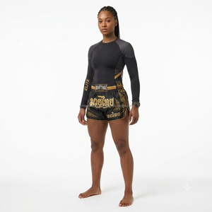 Conjunto de Pantalones Cortos de Muay Thai al por Mayor, Logotipo Personalizado, Pantalones Cortos de Satén para Kickboxing, Fabricante y Proveedor - Product Image 6
