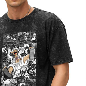 Camisetas Personalizadas con Estampado DTG, 100% Algodón Tejido, Estilo Vintage, Holgadas, Desgastadas, Hip Hop, Lisas, de Alta Calidad, Lavado Ácido, 220 GSM - Product Image 5