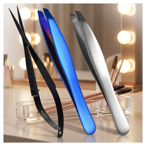 Pinzas Inclinadas al por Mayor, Pinzas de Precisión con Punta Inclinada, Pinzas Inclinadas para Cejas, Herramienta Profesional de Belleza y Cosmética - Product Image 1