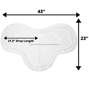 Tapis de selle en maille doublé en fourrure de cheval, toutes couleurs, nouveau modèle de grande qualité, fabriqué en inde - Product Image 4