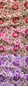 Tissu satiné en coton biologique léger et écologique à imprimé floral pivoine baroque, satiné de qualité supérieure et brillant - Product Image 4