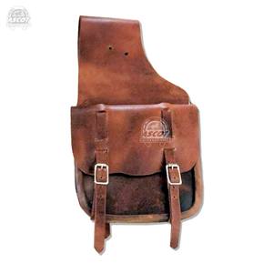 Alforjas de cuero de alta calidad en negro y marrón, hechas a mano en India, para caballos, a precio de mayorista. - Product Image 1