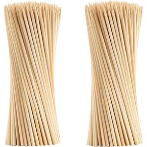 6-Inch Bamboo Skewers 200 PCS Food Sticks for Appetizers Fruit Kebabs Cocktail Picks Drinks Natural Toothpicks <b>BBQ</b> Accessories - Product Image 1