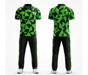 Ensemble de maillot et pantalon de cricket sur mesure, imprimé par sublimation |   Vêtements de cricket pour hommes, femmes et jeunes, polo et pantalon, ensemble complet pour équipe O - Product Image 2