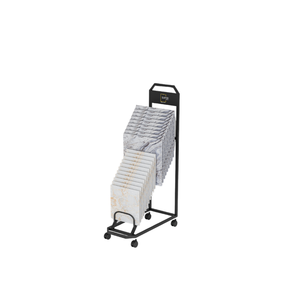 Présentoir sur roulettes en métal personnalisé pour carreaux, idéal pour la vente en gros, l'affichage de carreaux de céramique, de marbre et de porcelaine en showroom - Product Image 1