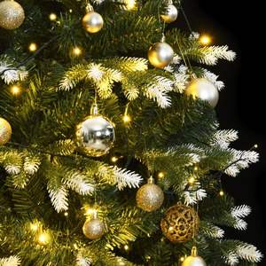 Sapin de Noël Artificiel Articulé avec 150 LED et Ensemble de Boules 120 cm Décoration Festive - Product Image 2