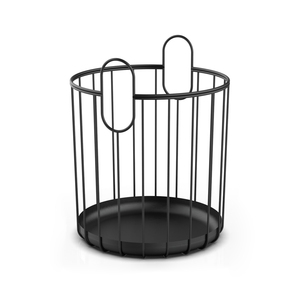 Panier de rangement en fil métallique noir, rustique, multi-usages, organisateur de rangement, panier à linge en fil de fer - Product Image 1