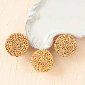 Tirador de puerta para cajón de gabinete, mimbre, mimbre, caramelo, blanco, precio OEM de fábrica - Product Image 2