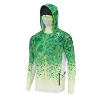 Kaos Lengan Panjang Berkerudung Ukuran Besar Cepat Kering UPF50 Plus, Perlindungan UV, Anti Air, Bernapas, Anti Bakteri, Bahan Spandex/Polyester untuk Memancing