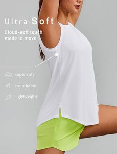 Camiseta sin mangas acanalada ajustada para mujer, elástica, informal, básica, suave, cómoda, de moda de verano, para uso diario, de secado rápido - Product Image 5