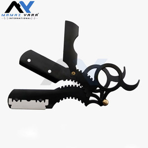 มีดโกนสำหรับช่างทำผม แบบวงแหวนเดี่ยว ใบมีดตรง น้ำหนักเบา ป้องกันสนิม ใช้สำหรับตกแต่งทรงเครา ใช้ได้กับใบมีดสองคม - Product Image 5