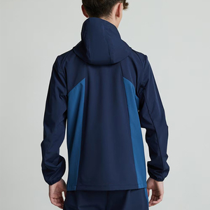 Active Wear Custom Design Hooded Full Zipper Half Sleeve <b>Soft</b> <b>Shell</b> Polyester Windbreaker Waterproof <b>Jacket</b> Casual Solid for - Product Image 5