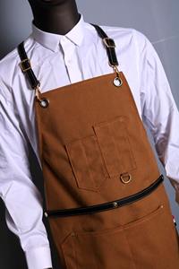 Delantal de Lona de Lujo con Cremallera Ajustable Cruzada en la Espalda, Impermeable, Antichoque, Personalizable para Chef, Barbacoa, Barbero, Carpintero, Taller - Product Image 3