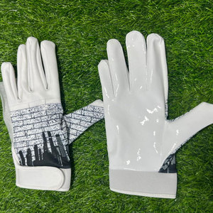 Baseball Batting Gloves Leather Sports Accessory Breathable Grip Padded Palm Adjustable Wrist Training Comfort Durable - Product Image 1