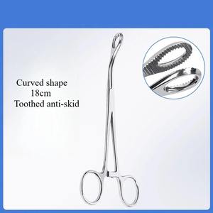 Pinza Cervical Ovalada Dentada de Acero Inoxidable para Tejido Quirúrgico, Instrumento Hemostático Manual, Pinza de Bola para Aguja Abierta/Cerrada - Product Image 6