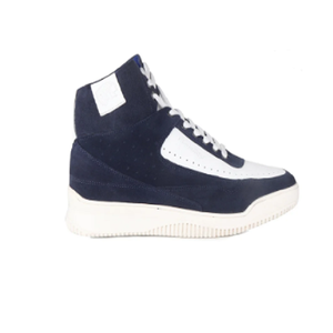 Bottes décontractées pour hommes bleues et blanches, chaussures modernes bicolores, design confortable à la cheville, idéales pour les voyages, la marche et le streetwear - Product Image 2