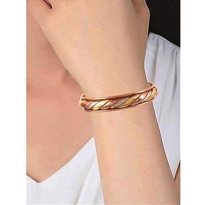 Bracelet magnétique en cuivre, style vintage, étoile, unisexe, fabrication artisanale en Inde, alliage de cuivre, imitation perle - Product Image 2