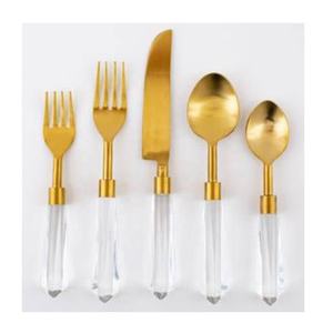 Handcrafted Traditional <b>Gold</b> Blue Stainless Steel <b>Cutlery</b> <b>Set</b> Elegance Handle Mirror Polish Flatware for Home Hotel Restaurant - Product Image 3