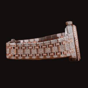 นาฬิกาข้อมือผู้ชายสวยงาม คอลเลคชั่นเพชรโมอิสซาไนต์ ขนาด 41 มม. ประดับเพชรเต็มเรือน ดีไซน์หรูหรา พร้อมฟังก์ชั่นวันที่อัตโนมัติ - Product Image 2