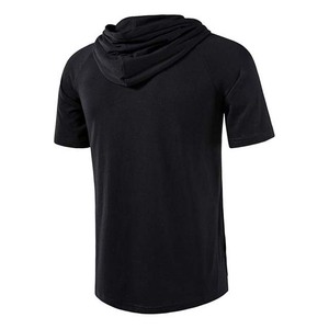 <b>Men's</b> Summer Custom Printed Digital Embroidered <b>Short</b> <b>Sleeve</b> Pullover <b>Hoodie</b> Regular Fit Workout Gym Wear 100% Cotton Customized - Product Image 3