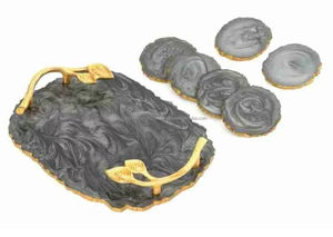 Plateau de service en résine, décoration d'intérieur, sculpté à la main, style européen, taille personnalisée à un prix raisonnable, en provenance d'Inde - Product Image 3