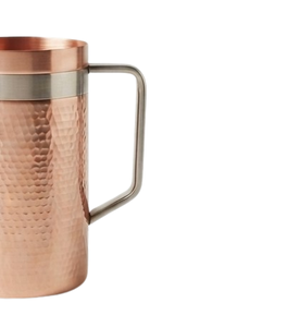 Steel Handle Water Pitcher Handmade Copper <b>Jug</b> Large Capacity Designer Custom Texture Finished Wholesale Medium Size <b>Jug</b> - Product Image 4