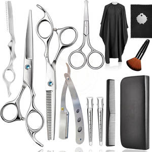 Ensemble de ciseaux à cheveux en acier inoxydable pour barbier, kit de ciseaux professionnels pour salon, pour la coupe et le façonnage des cheveux, avec service OEM - Product Image 1