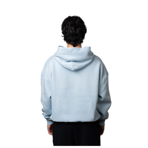 เสื้อฮู้ดผู้ชายสีฟ้าอ่อน ผ้าฝ้ายเฟรนช์เทอร์รี่ สีพื้น ทรงลำลอง มีกระเป๋า ดีไซน์สไตล์ฤดูใบไม้ร่วง - Product Image 5