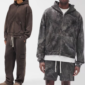 Sudadera con Capucha Corta Informal para Hombre, Sudadera Holgada de Gran Tamaño, Estilo Hip Hop Urbano, Prenda Superior para la Calle - Product Image 1