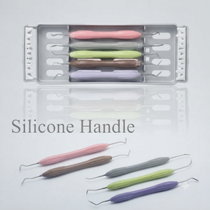 Kit d'instruments de restauration dentaire en composite avec manche en silicone, 5 pièces, outils de classe II, modèle CK-0006, manuel, OPTITECH HEALTHCARE - Product Image 6