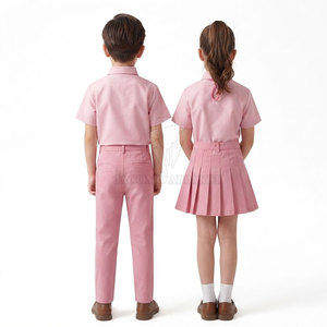 Conjunto de Uniforme Escolar para Niños de Secundaria, Diseño Unisex, Opciones de Color, Mezcla de Algodón Cómoda - Product Image 4