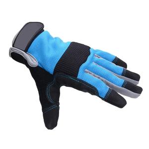 Gants de travail mécaniciens antidérapants en polyéthylène à doigts complets, compatibles écran tactile, anti-vibrations, respirants, pour assemblage industriel et sécurité - Product Image 2