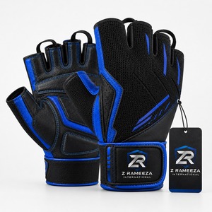 Guantes de Gimnasio Transpirables Antideslizantes con Almohadilla de Gel, para Fisicoculturismo y Levantamiento de Pesas, Unisex, Acrílico/Algodón Elástico, Medios Dedos, Protección UV - Product Image 4