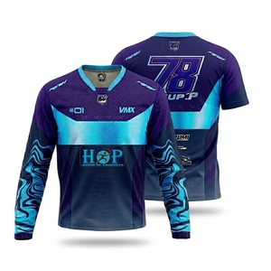 Dirt Bike Racing Shirt Unisex Long Sleeve Breathable Comfortable Custom sublimated Motocross Jersey motorcycle auto racing wear - Product Image 4