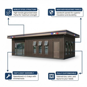 Bâtiment modulaire en structure acier pour bureau de chantier, <span class=keywords><strong>maison</strong></span> d'hébergement préfabriquée pour camp de travail - Product Image 4