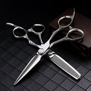 Ciseaux de coiffure 6'' en acier inoxydable JP, ensemble de ciseaux de barbier professionnels pour la coupe de cheveux, avec sac inclus - Product Image 4