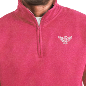 Sudadera de hombre con cremallera de un cuarto, cuello alto, manga regular, forro polar, mezcla de poliéster/algodón, informal, deportiva, de invierno, OEM, con efecto abullonado. - Product Image 6