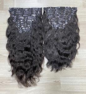 CLIPIN PELO CRUDO SIN COSTURAS CABELLO VIETNAMÉS Cabello humano virgen Trama Onda del cuerpo Onda de agua Estilos de onda natural para MUJERES NEGRAS - Product Image 2