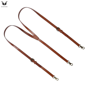 สินค้ามาใหม่ สายเอี๊ยมหนังแท้ทรงวินเทจสีน้ำตาลคุณภาพสูง รุ่น Y-Back สำหรับผู้ชาย แบรนด์ Raccoon Sports รุ่น RS-LS-5204 - Product Image 5