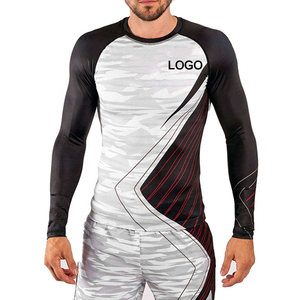 เสื้อรัดกล้ามเนื้อคุณภาพสูงแบบยูนิเซ็กซ์สำหรับ MMA ผลิตจากโพลีเอสเตอร์ 95% สแปนเด็กซ์ 5% ทรงพอดีตัว ระบายอากาศได้ดี พิมพ์ลายแบบ Dye Sublimation น้ำหนัก 180 กรัม - Product Image 1
