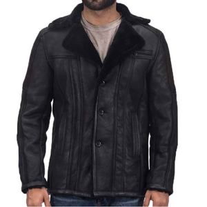 Abrigo Duradero para Hombre, Negro, Ropa de Invierno Premium, Abrigo Cálido con Forro de Piel, Prenda Exterior Elegante y Duradera, Diseño Moderno de Alta Calidad - Product Image 1