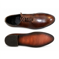 Bottes Oxford élégantes en cuir pour hommes LEATHER STUDIO, à enfiler, en cuir véritable, doublure respirante, semelle extérieure en caoutchouc imperméable, plates