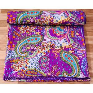 Colcha Kantha Vintage Hecha a Mano - Colcha India al por Mayor - Colcha Reversible de Algodón Orgánico para Uso en Hoteles y Hogares - Product Image 3