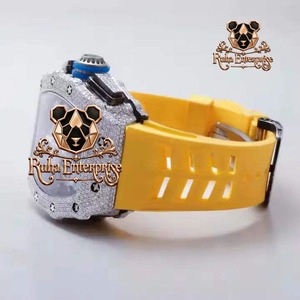 Reloj de Pulsera de Diamantes Moissanite de Diseño Único y Lujo para Hombre, Reloj de Joyería de Moda con Caja de Acero Inoxidable y Brazalete Ajustable - Product Image 5