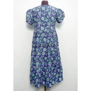 Vestido Midi con Cuello en V y Estampado Floral Dulce para Mujer, 100% Algodón, Ecológico, Lavable, Transpirable, Silueta en A, Gran Venta - Product Image 6