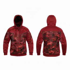 Winter Apparel Customized Camouflage Hooded Jacket Men Lightweight Outdoor Windbreaker <b>Zip</b> <b>Up</b> Hoodie Casual Sports Jackets - Product Image 2