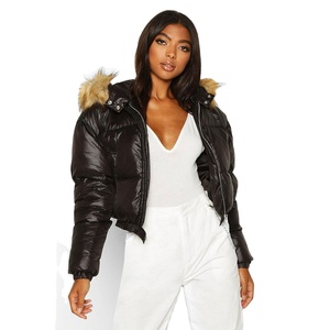 Chaqueta Bomber de Invierno para Mujer, Éxito de Ventas 2021, Acolchada, Impermeable, Transpirable, de Nailon y Elastano, con Logotipo Frontal Personalizable, Venta al Por Mayor - Product Image 2